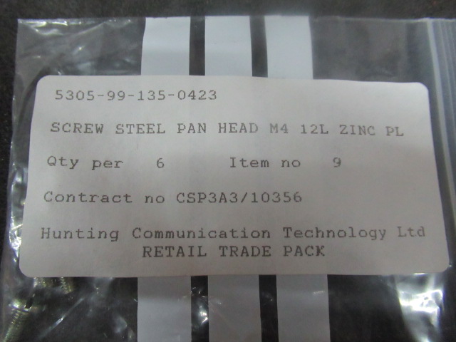 005-04050 SCREW STEEL PAN HEAD