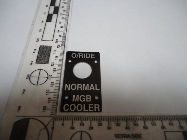 WG1380-0651-101 LABEL MGB COOLER