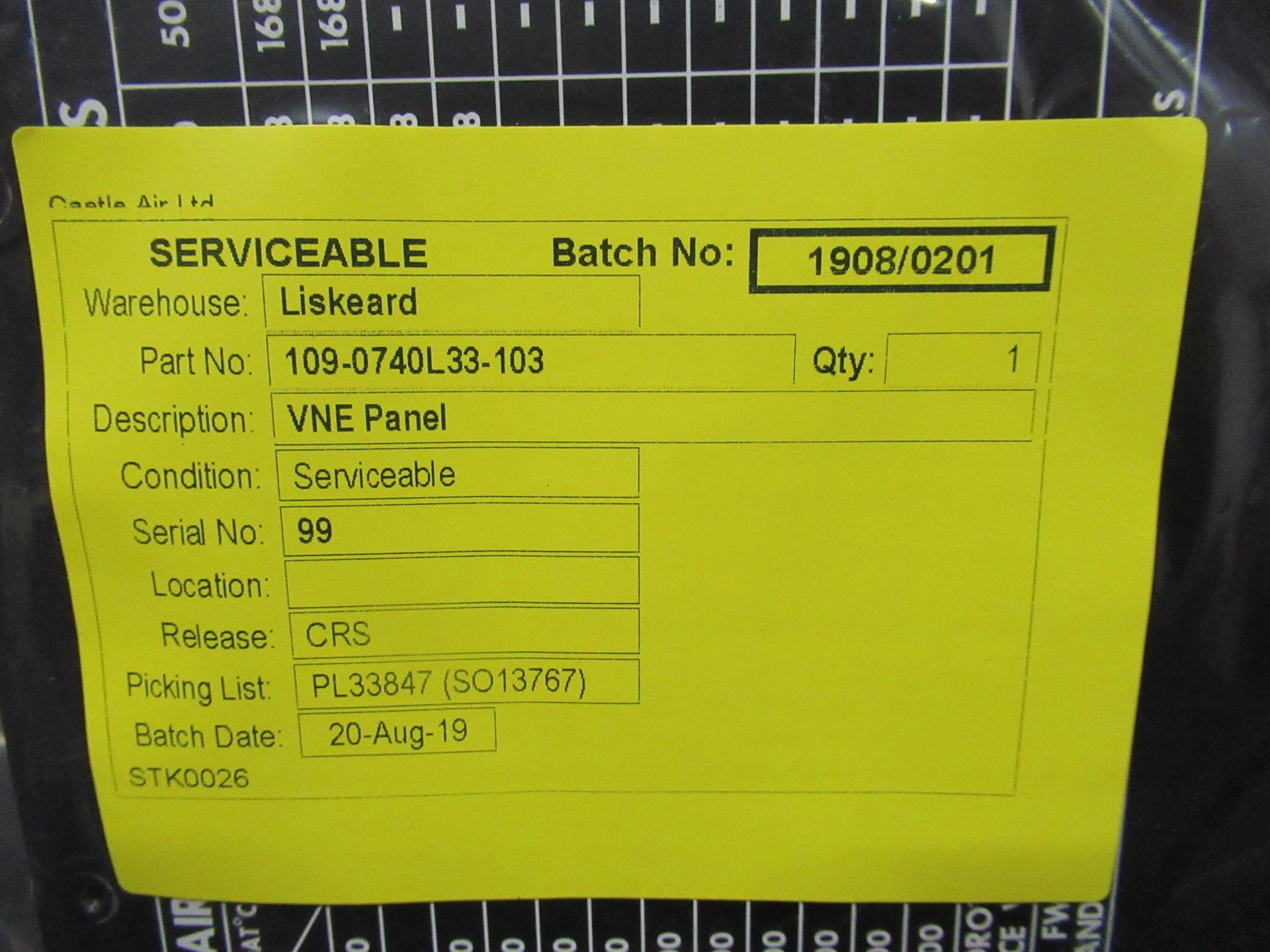 109-0740L33-103 ILLUMINATED PANEL VNE
