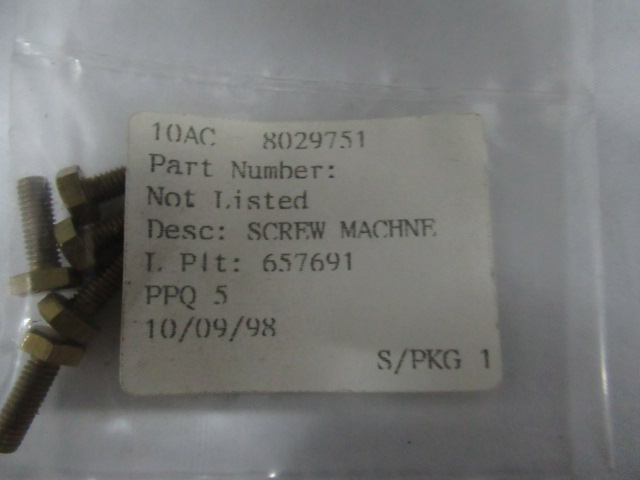 BS3692-TABLE 6 M4 X 12 SCREW;MACHINE