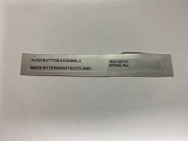 A3854-77131 PLATE;IDENTIFICATION