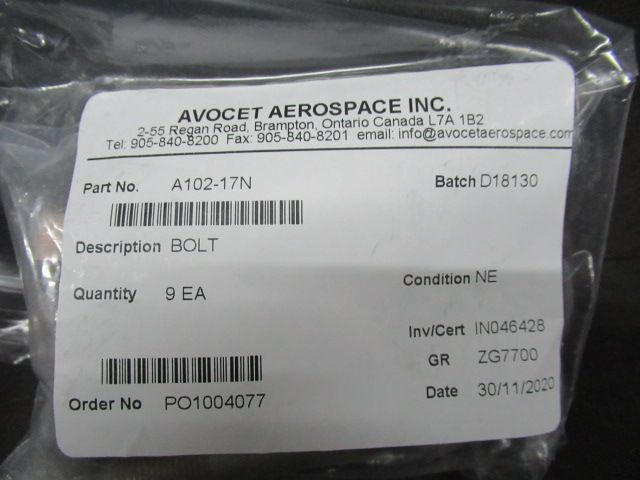A102-17N BOLT;MACHINE