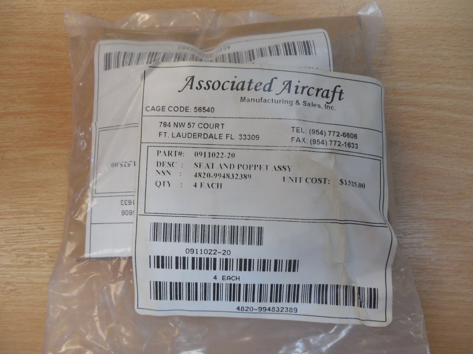 0911022-20 SEAT POPPET