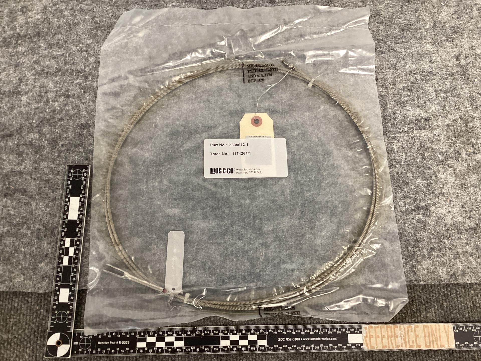 3338642-1 WIRE ROPE ASSEMBLY; SINGLE LEG